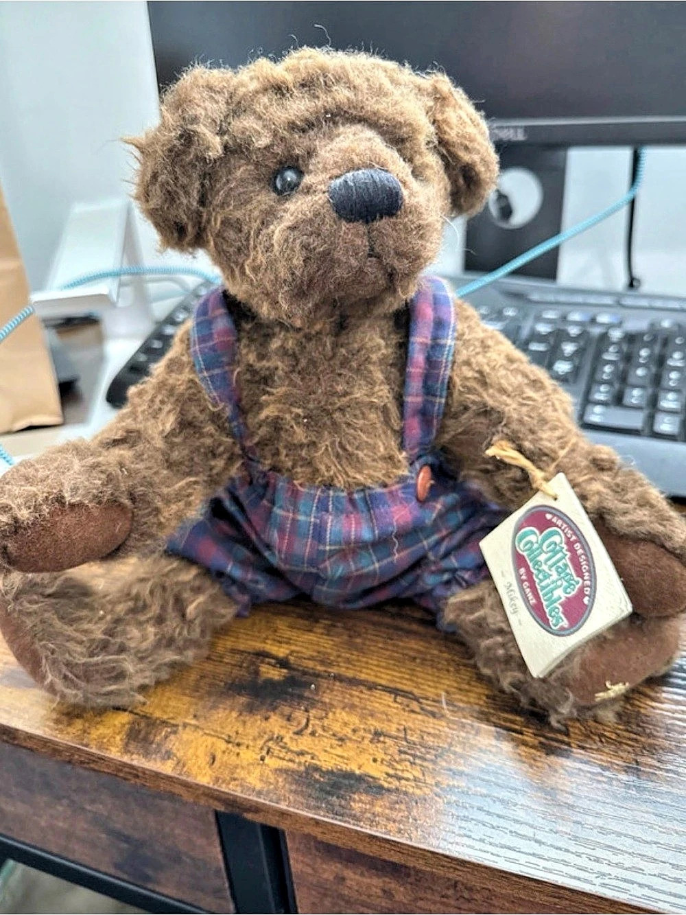 Mary Meyer Marlo Bear Plaid Bear NWT